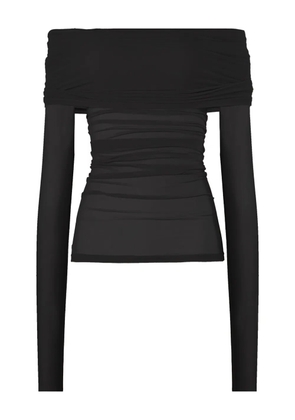 Wolford sheer drape long-sleeved top - Black