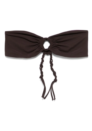Jil Sander strapless bikini top - Brown