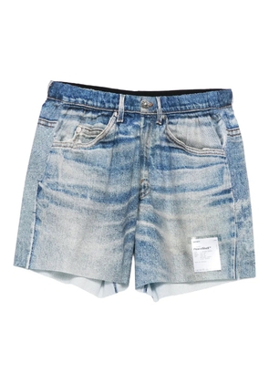 Satisfy whiskering-effect denim shorts - Blue