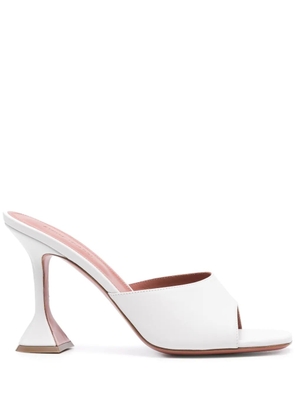 Amina Muaddi Lupita 95mm leather mules - White