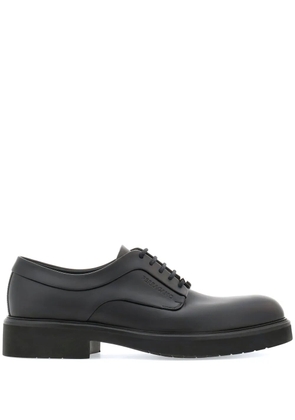 Ferragamo logo-debossed leather Derby shoes - Black