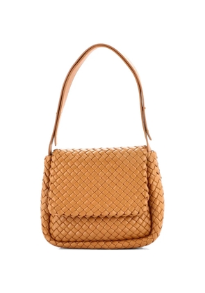 Bottega Veneta Pre-Owned Cobble Flap Padded Intrecciato Leather Small shoulder bag - Neutrals