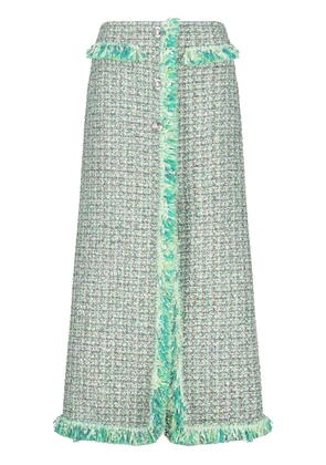Giambattista Valli tweed midi skirt - Green
