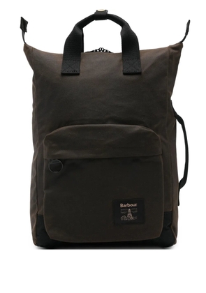 Barbour waxed-cotton backpack - Green