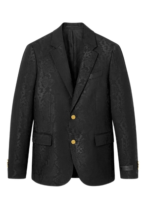 Versace snakeskin-pattern blazer - Black