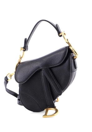 Christian Dior Pre-Owned Saddle Handbag with Strap Leather Micro shoulder bag - Black