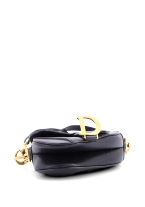Christian Dior Pre-Owned Saddle Handbag with Strap Leather Micro shoulder bag - Black