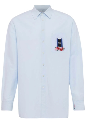 JW Anderson embroidery detail shirt - Blue