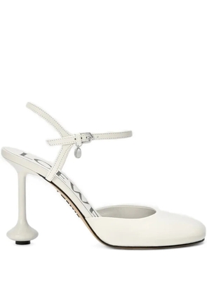LOEWE 90mm ankle-strap bulb-heel pumps - White