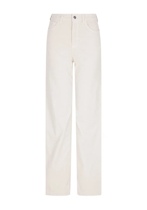 Emporio Armani five-pocket corduroy trousers - White