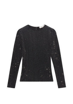 FRAME long-sleeve embellished top - Black