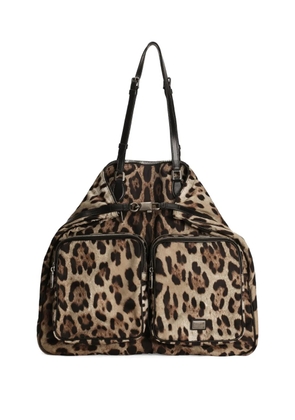 Dolce & Gabbana leopard-print shoulder bag - Neutrals