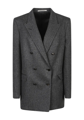 Tagliatore herringbone double-breasted blazer - Grey
