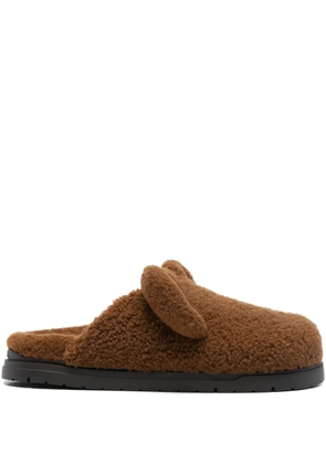 FENDI shearling mules - Brown