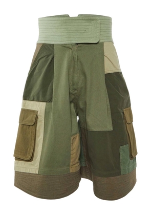 Valentino Garavani Pre-Owned patchwork-design shorts - Green