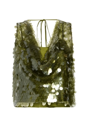 Cinq A Sept Calista sequin top - Green
