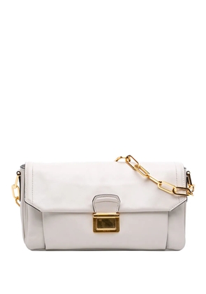 Miu Miu Pre-Owned 2010-2026 Vitello Soft Chain Flap shoulder bag - White