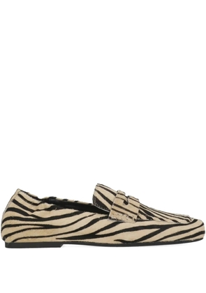 Ash BARKLEY zebra-print loafers - Neutrals