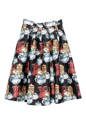 alessandro enriquez printed skirt - Black