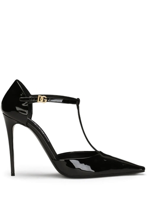 Dolce & Gabbana 105mm DG-plaque pumps - Black