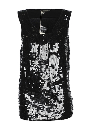 Marina Rinaldi sequin-embellished top - Black