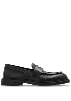 Emporio Armani leather penny loafers - Black