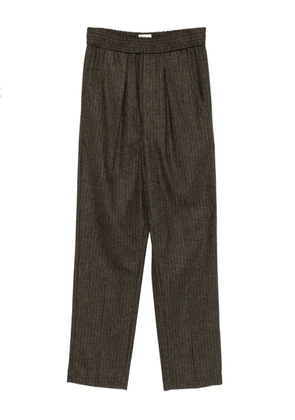 ISABEL MARANT pinstripe elastic-waist tailored trousers - Brown