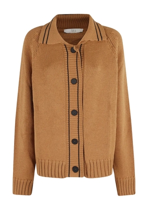 Tela button striped cardigan - Neutrals