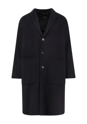 Paltò maxi-pocket single-breasted coat - Black