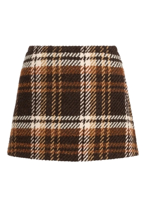 Patou wool mini skirt - Brown