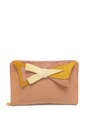 Prada Pre-Owned bow adjustable-strap shoulder bag - Neutrals