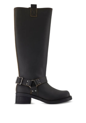 SAMSOE SAMSOE Sabrenta buckle-strap calfskin boots - Black