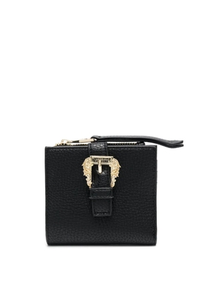 Versace Jeans Couture logo-buckle leather wallet - Black