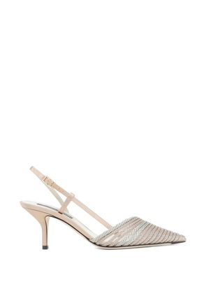 Giorgio Armani braided slingback pumps - Neutrals