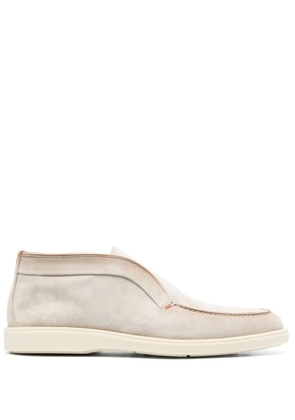 Santoni tonal-stitching leather boots - Neutrals