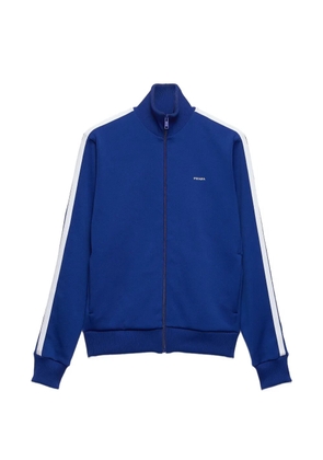 Prada embroidered-logo sweatshirt - Blue