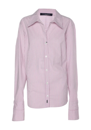 Marina Rinaldi stripe-pattern cotton shirt - Pink