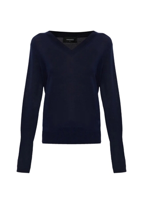 DSQUARED2 V-neck logo top - Blue