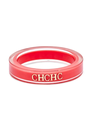 Carolina Herrera Vintage logo-lettering bangle bracelet - Pink
