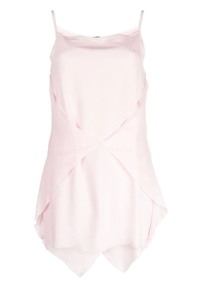 SHANG XIA silk layered-design minidress - Pink