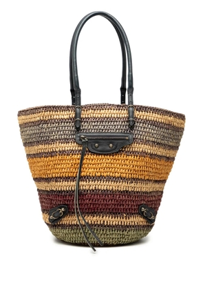 Balenciaga Pre-Owned 2005-2026 Raffia Motocross Panier Basket tote bag - Brown