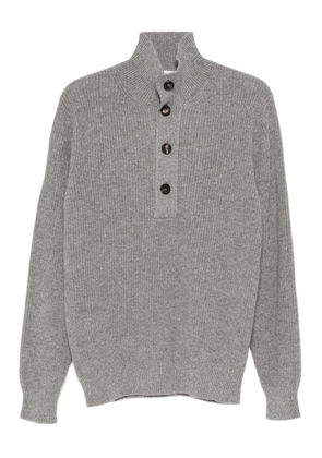 Filippo De Laurentiis buttoned funnel-neck sweater - Grey