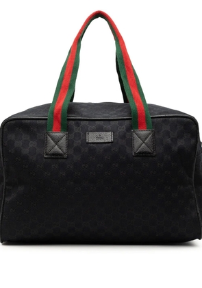 Gucci Pre-Owned 2000-2015 GG Canvas Web travel bag - Black