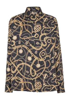 Balmain graphic-print shirt - EAD BLACK/GOLD