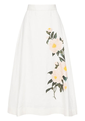 ZIMMERMANN Natura flare skirt - White