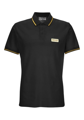 Versace Jeans Couture logo-plaque polo shirt - Black