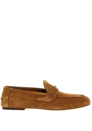 Gucci Interlocking G suede loafers - Brown
