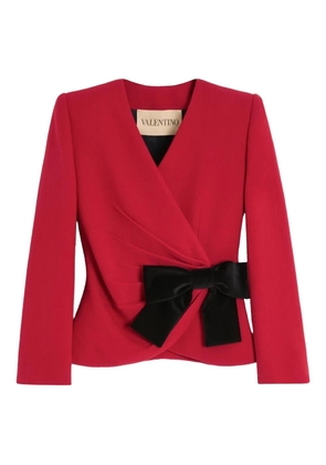 Valentino Garavani bow-detail crepe blazer - Red