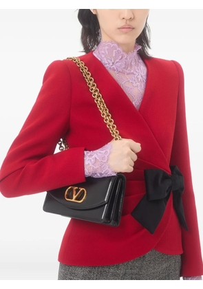 Valentino Garavani wool crepe jacket with contrasting bow - Red