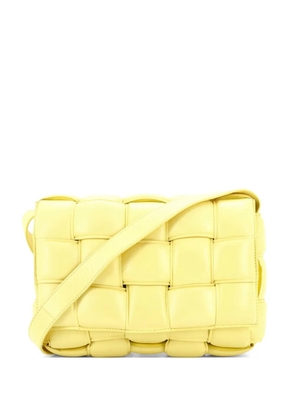 Bottega Veneta Pre-Owned Cassette Padded Maxi Intrecciato Leather crossbody bag - Yellow